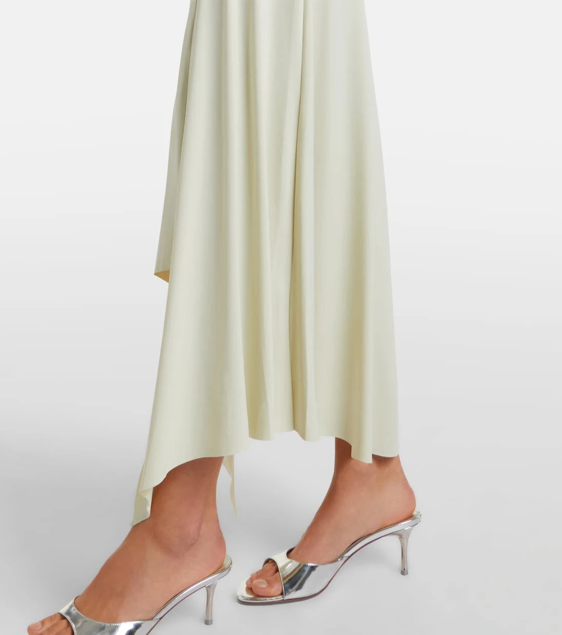 De La Vali - Hela draped asymmetric jersey midi dress
