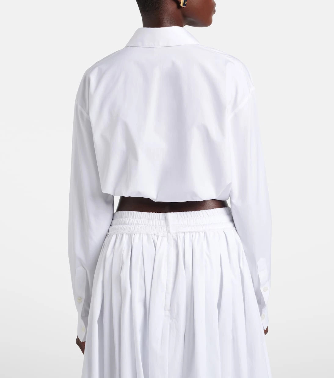 Dolce&Gabbana - Cropped cotton poplin shirt