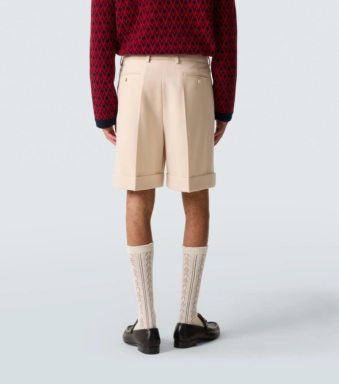 Valentino - Wool gabardine Bermuda shorts