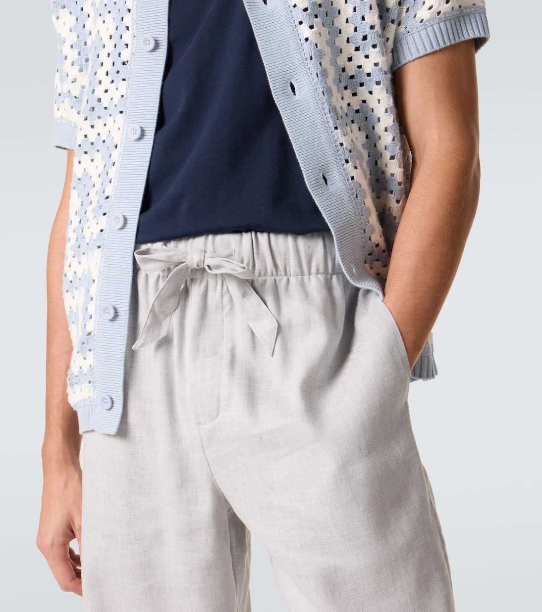 Frescobol Carioca - Luan linen and cotton-blend straight pants