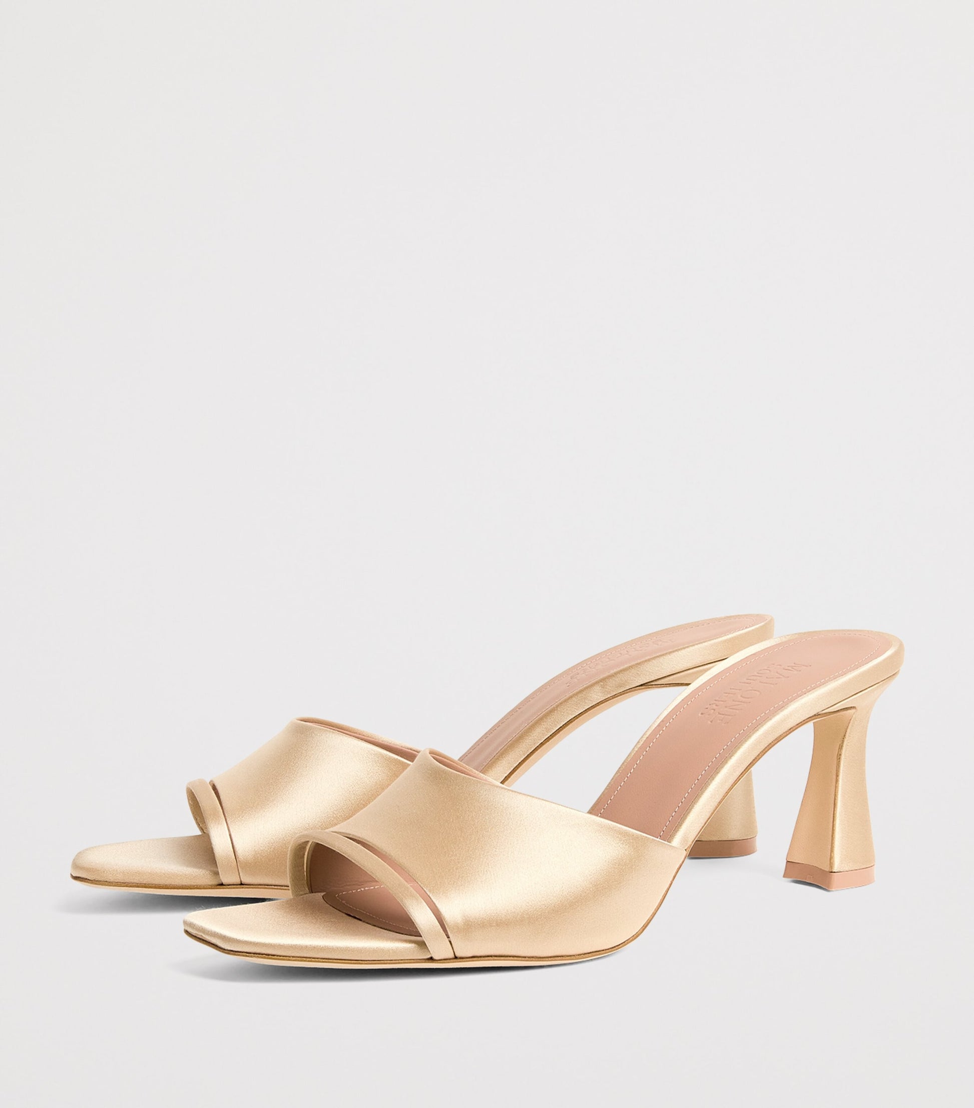 Malone Souliers Metallic Satin Roxanne Mules 70