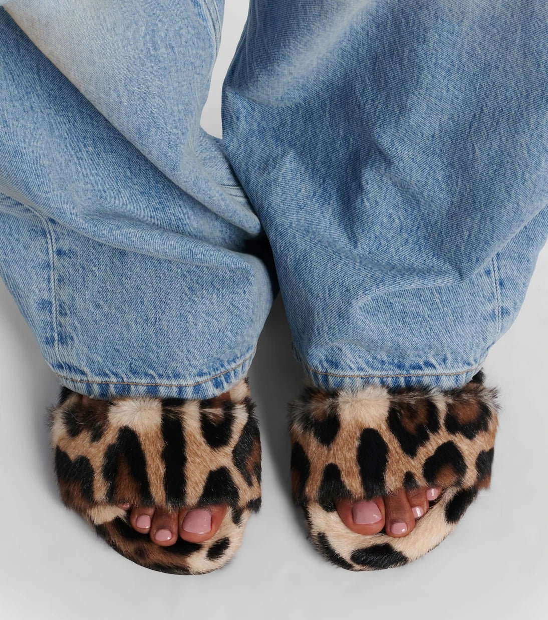 Dolce&Gabbana - Leopard-print shearling slides