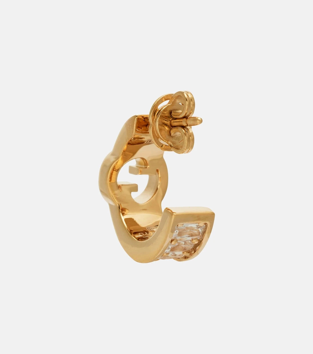 Gucci - Gucci Blondie embellished hoop earrings