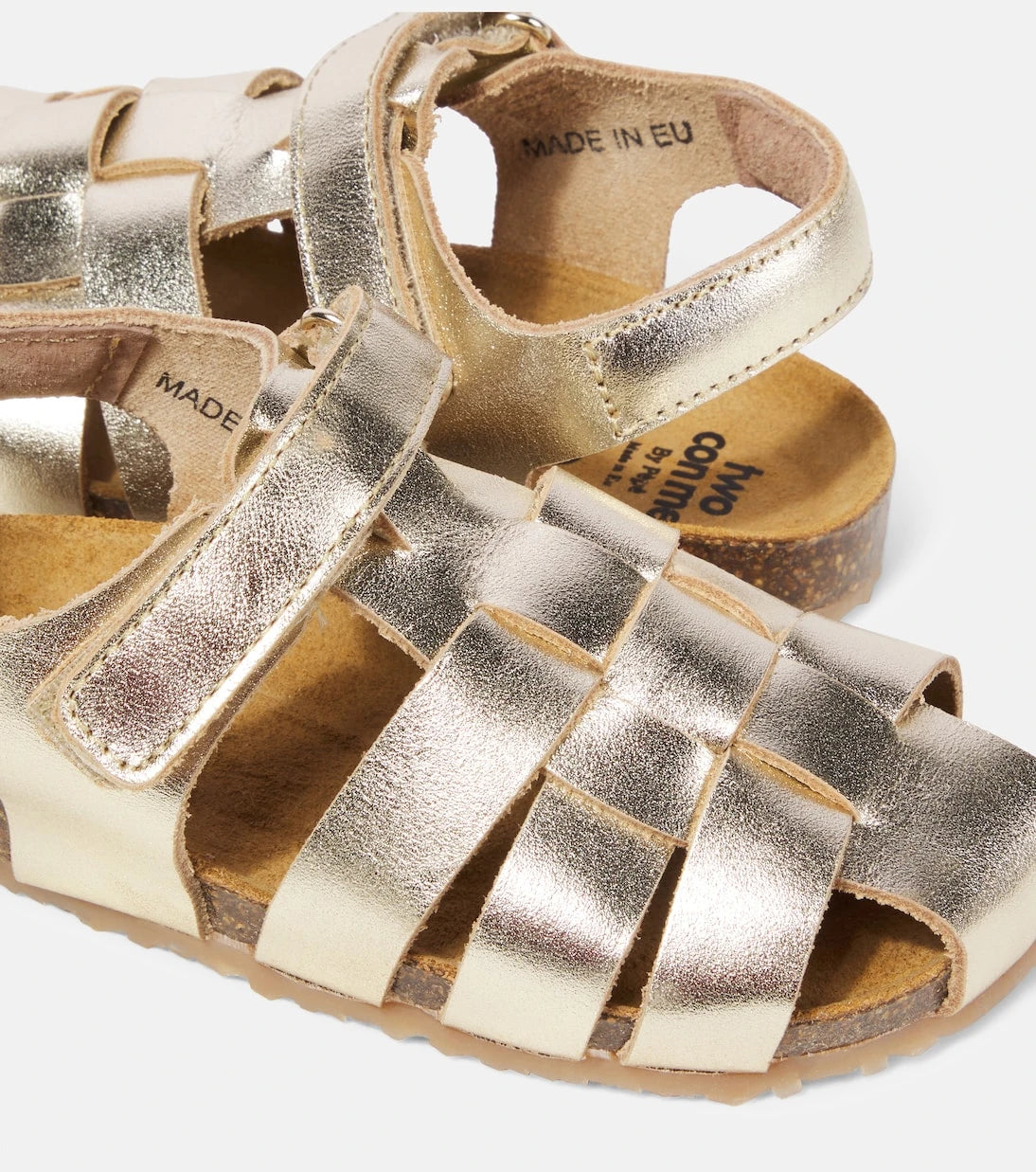 PèPè - Metallic leather sandals