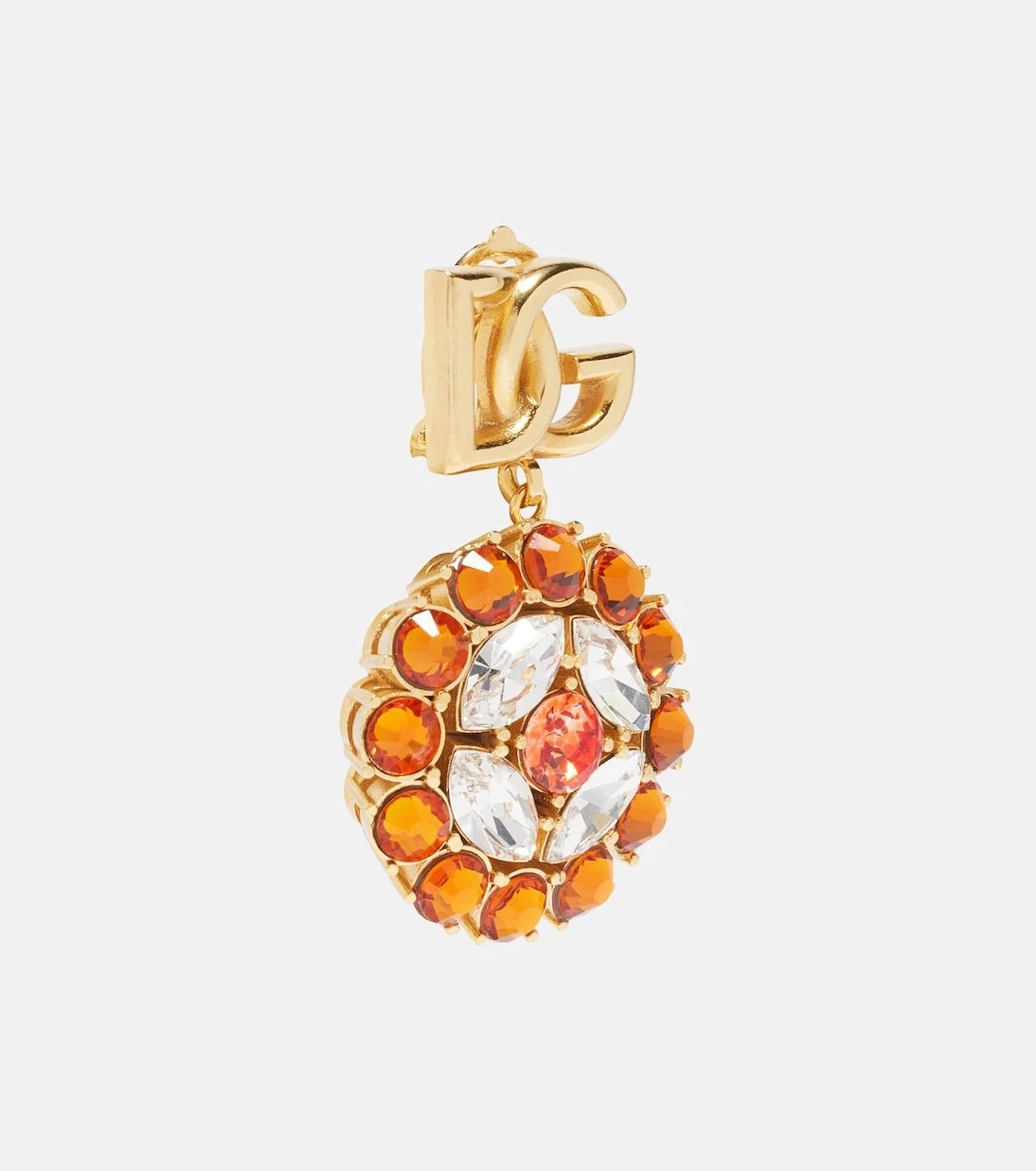 Dolce&Gabbana - DG embellished clip-on earrings