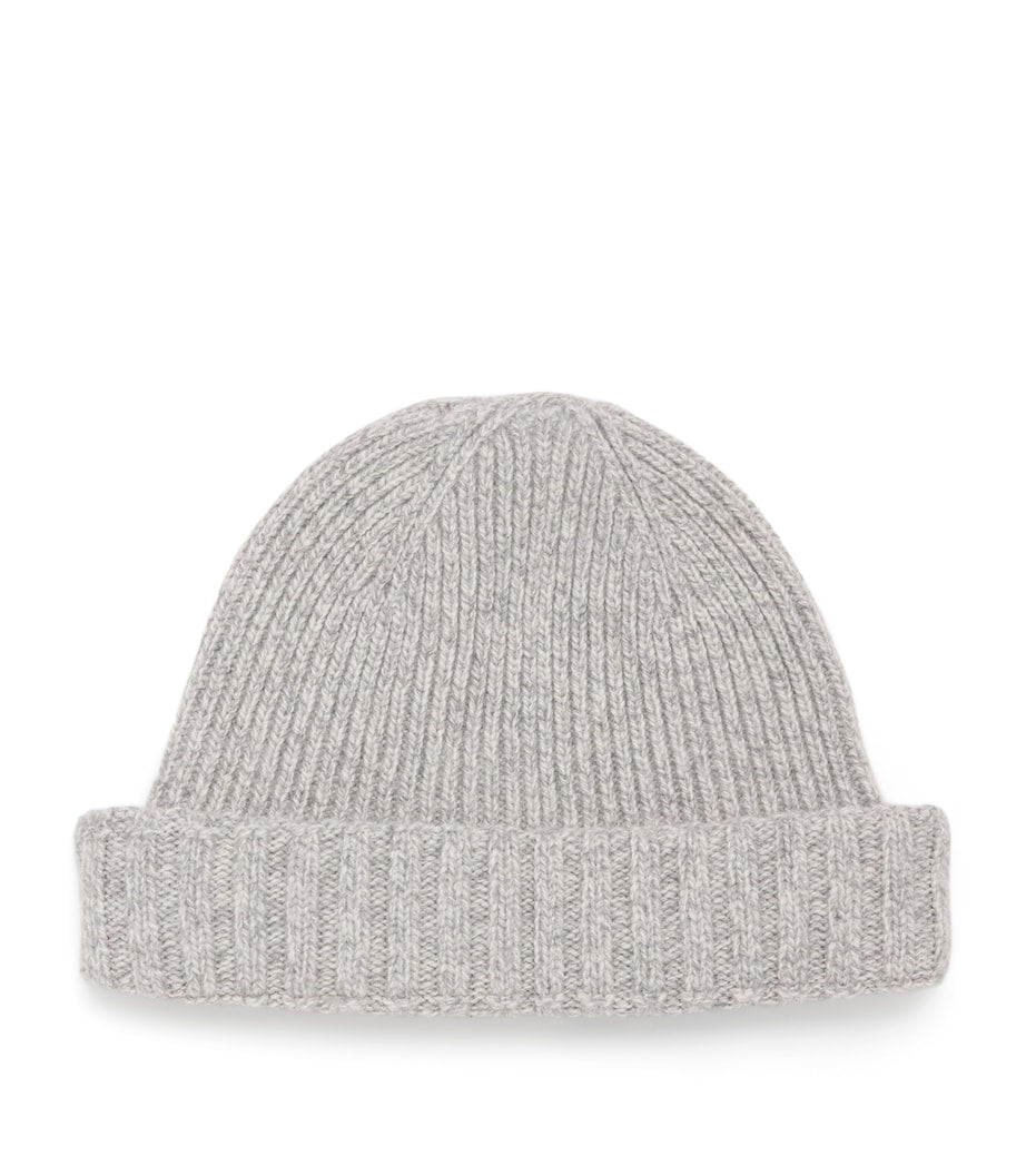 John Smedley Cashmere-Wool Ribbed Beanie