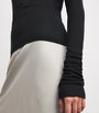 Rick Owens Black One-Shoulder Ziggy Crop Top