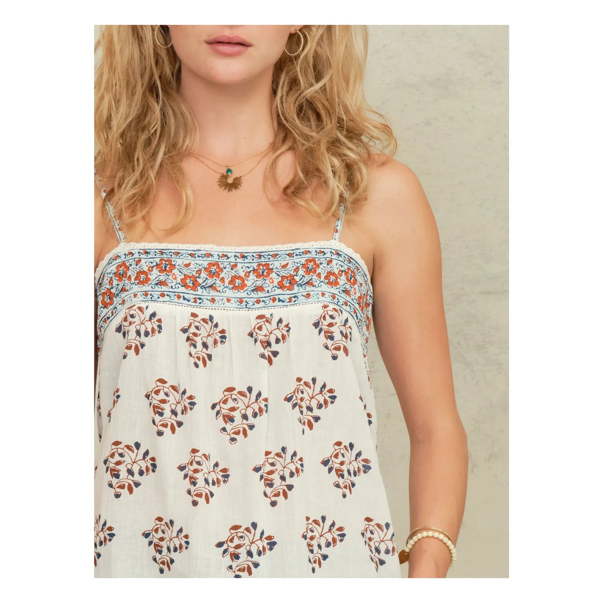 M.A.B.E. - Stella Cotton tank top | Ecru