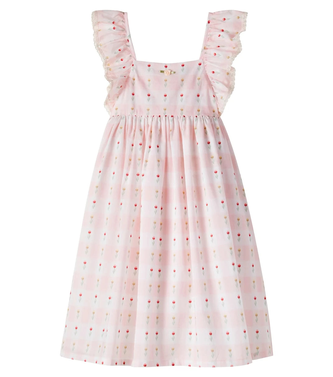 Bebe Organic - Bella checked floral cotton dress