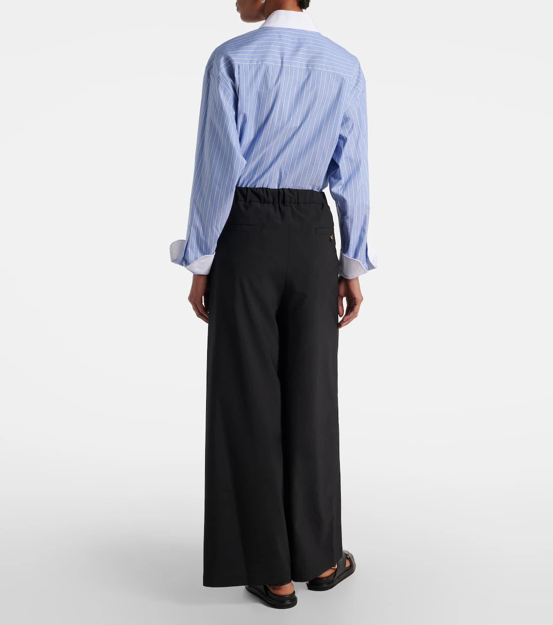 Marni - High-rise gingham wide-leg pants