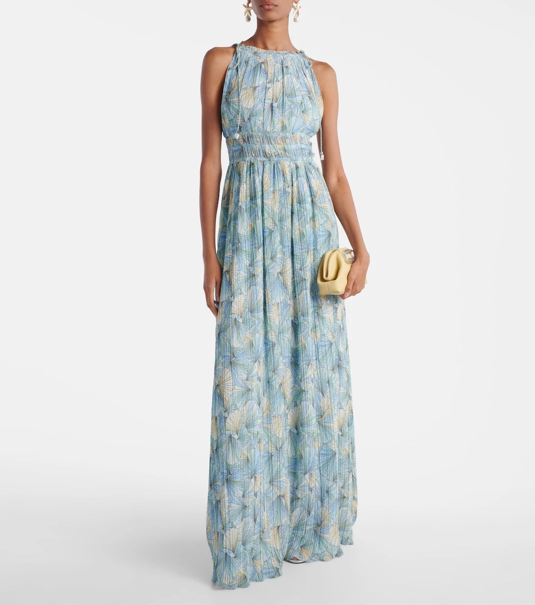 Veronica Beard - Yardley floral pleated chiffon gown