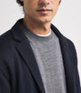 Lardini Navy Virgin Wool Knitted Blazer