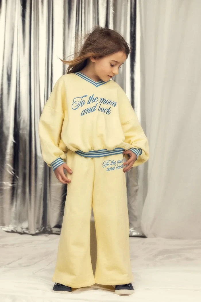 Mini Rodini çocuk spor pantolonu pamuklu To the moon