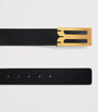 Victoria Beckham Grained Leather Jumbo B-Buckle Belt