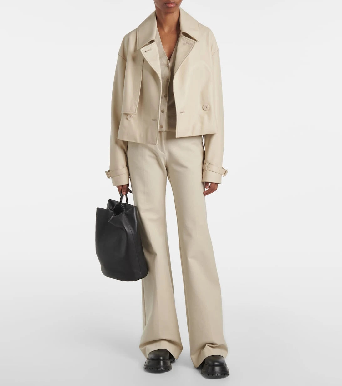 Joseph - Tafira cotton-blend flared pants