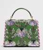 Valentino Garavani Green Mini Leather Embellished Top-Handle Bag