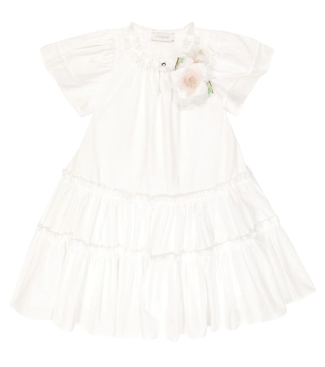 Monnalisa - Taffeta flounce dress