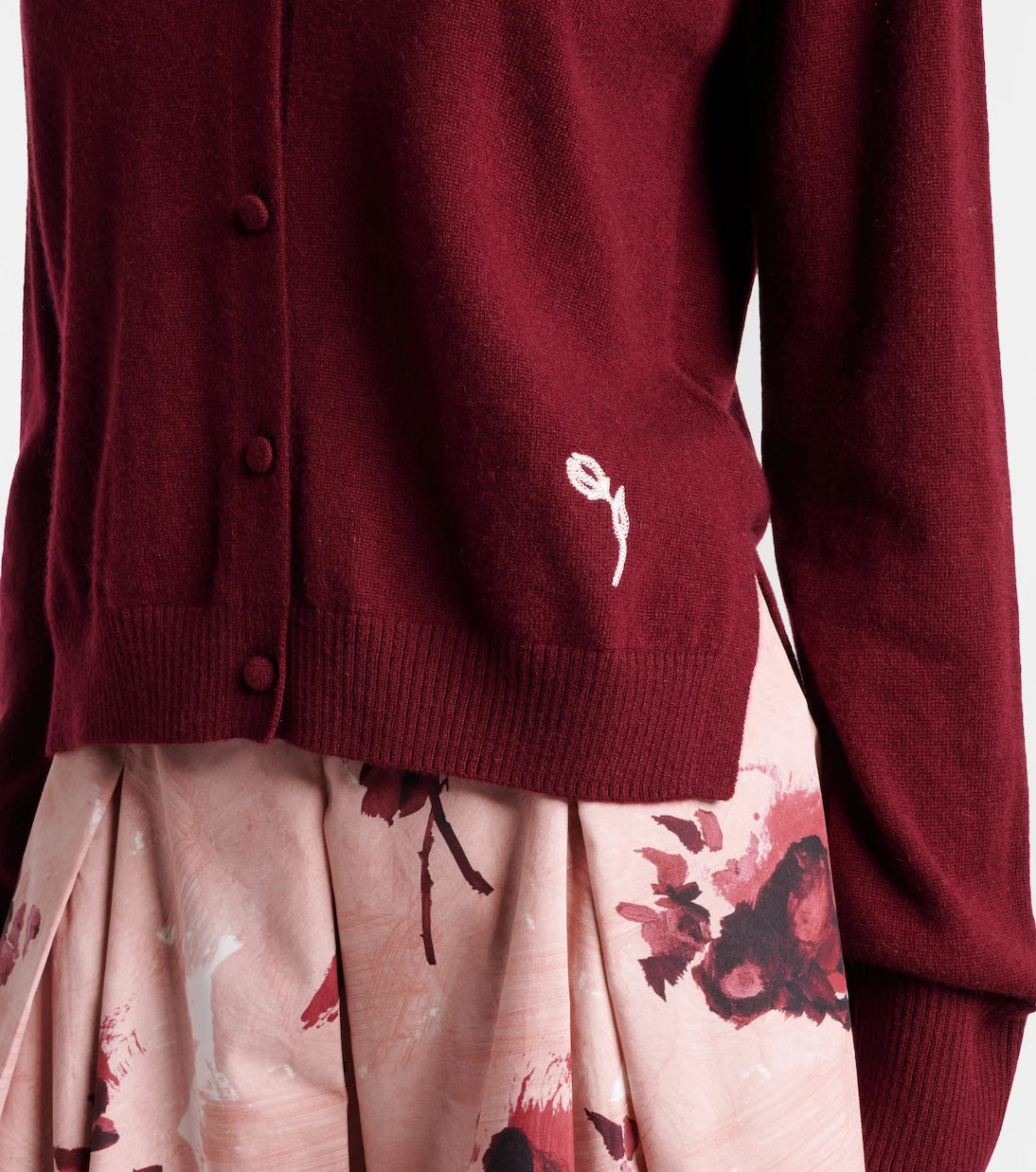 Erdem - Embroidered cashmere and wool cardigan