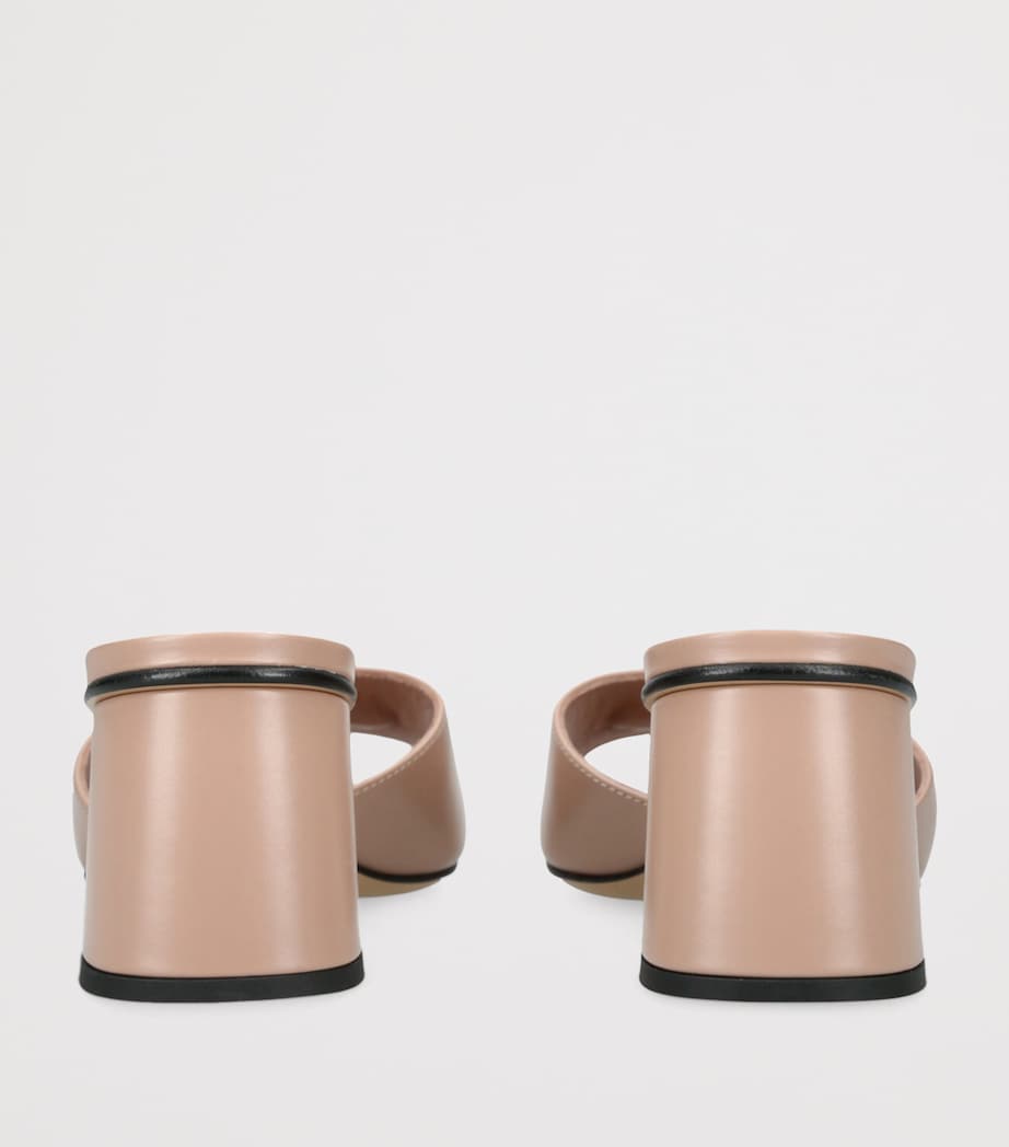 Valentino Garavani Nude Leather VLogo Mules 60