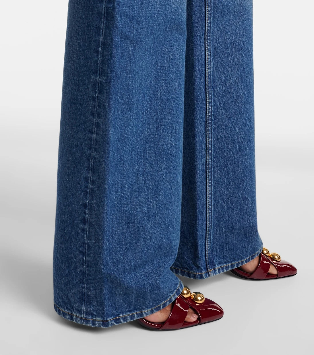 Chloé - Embellished straight jeans