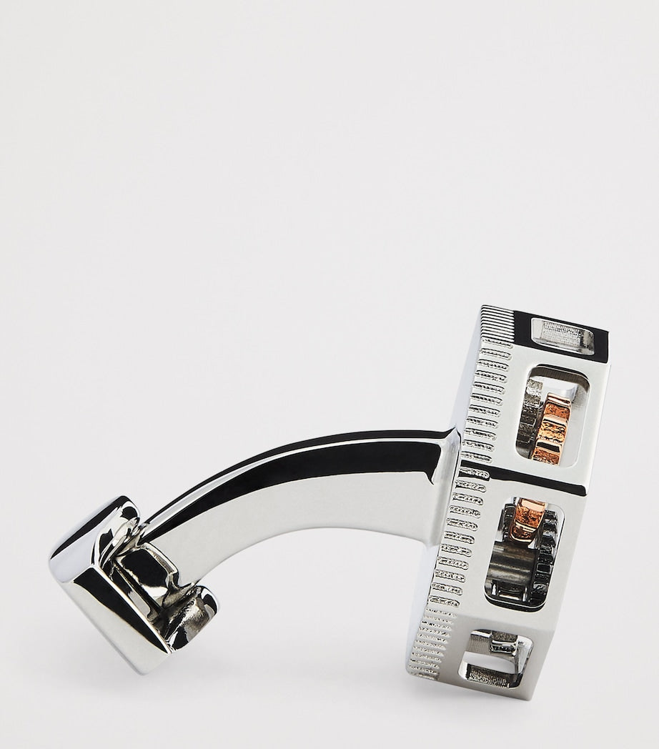 Palladium Octo Gear Cufflinks