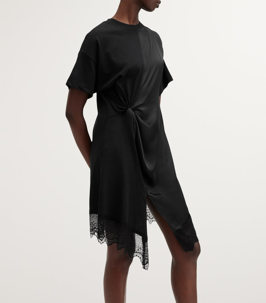 AllSaints Black Lana Panelled Mini Dress
