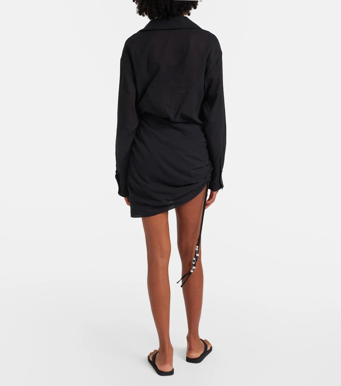 SIR - Azura ruched cotton wrap dress