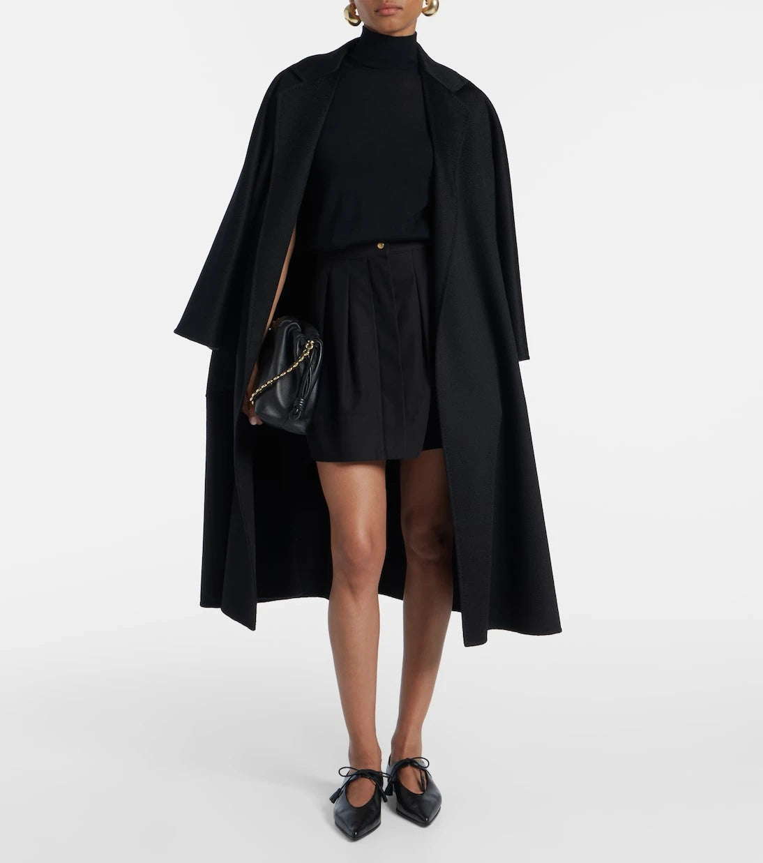 Max Mara - Pilili pamuklu gabardin mini etek