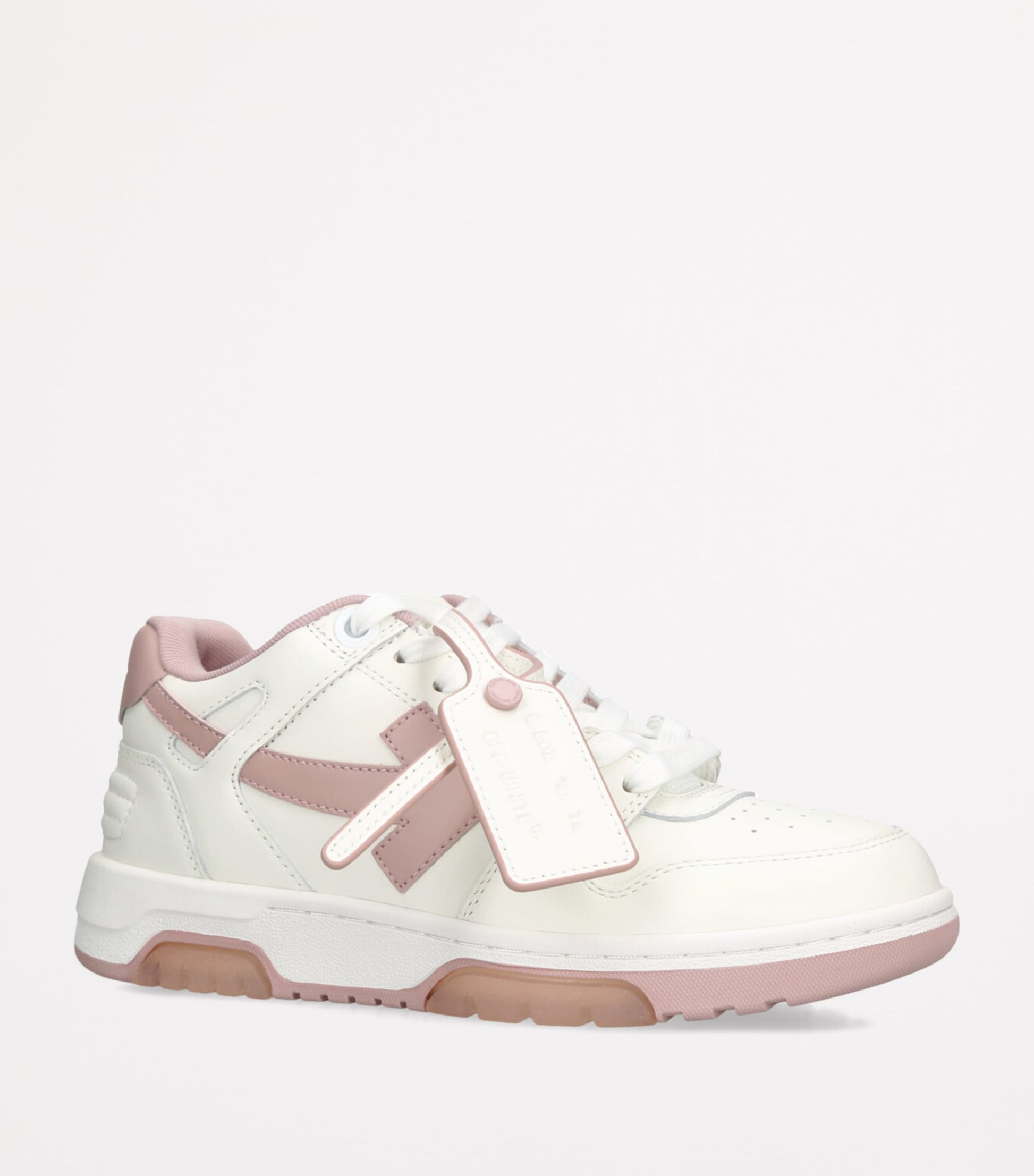 Off-White Pink Leather Out of Office Sneakers
