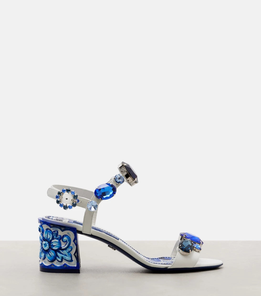 Dolce&Gabbana - Majolica embellished leather sandals