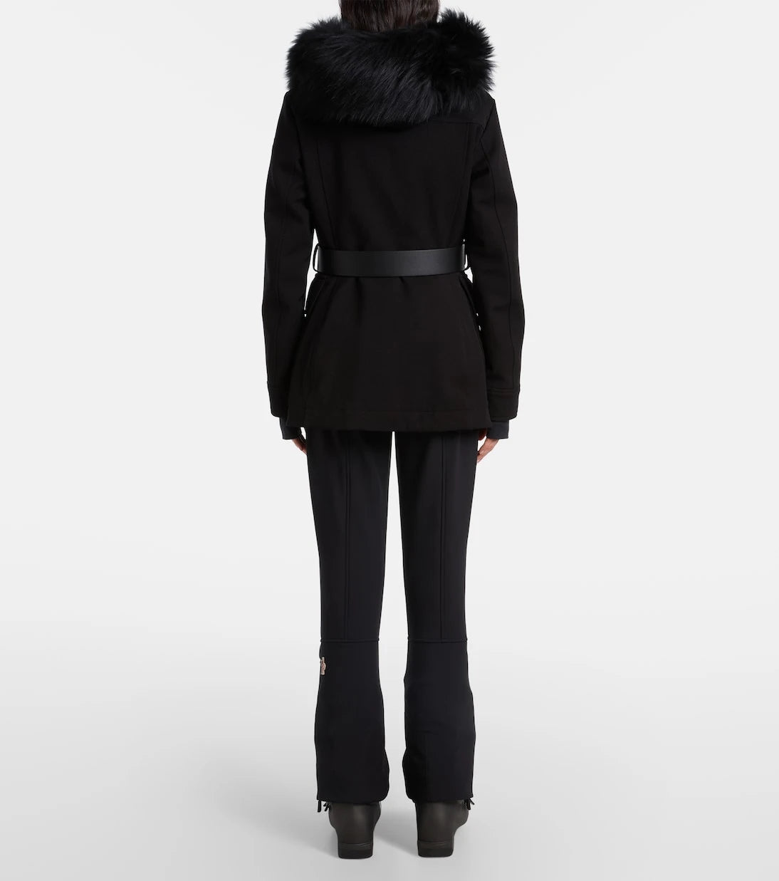 Moncler Grenoble - Linotte hooded shearling-trimmed ski jacket