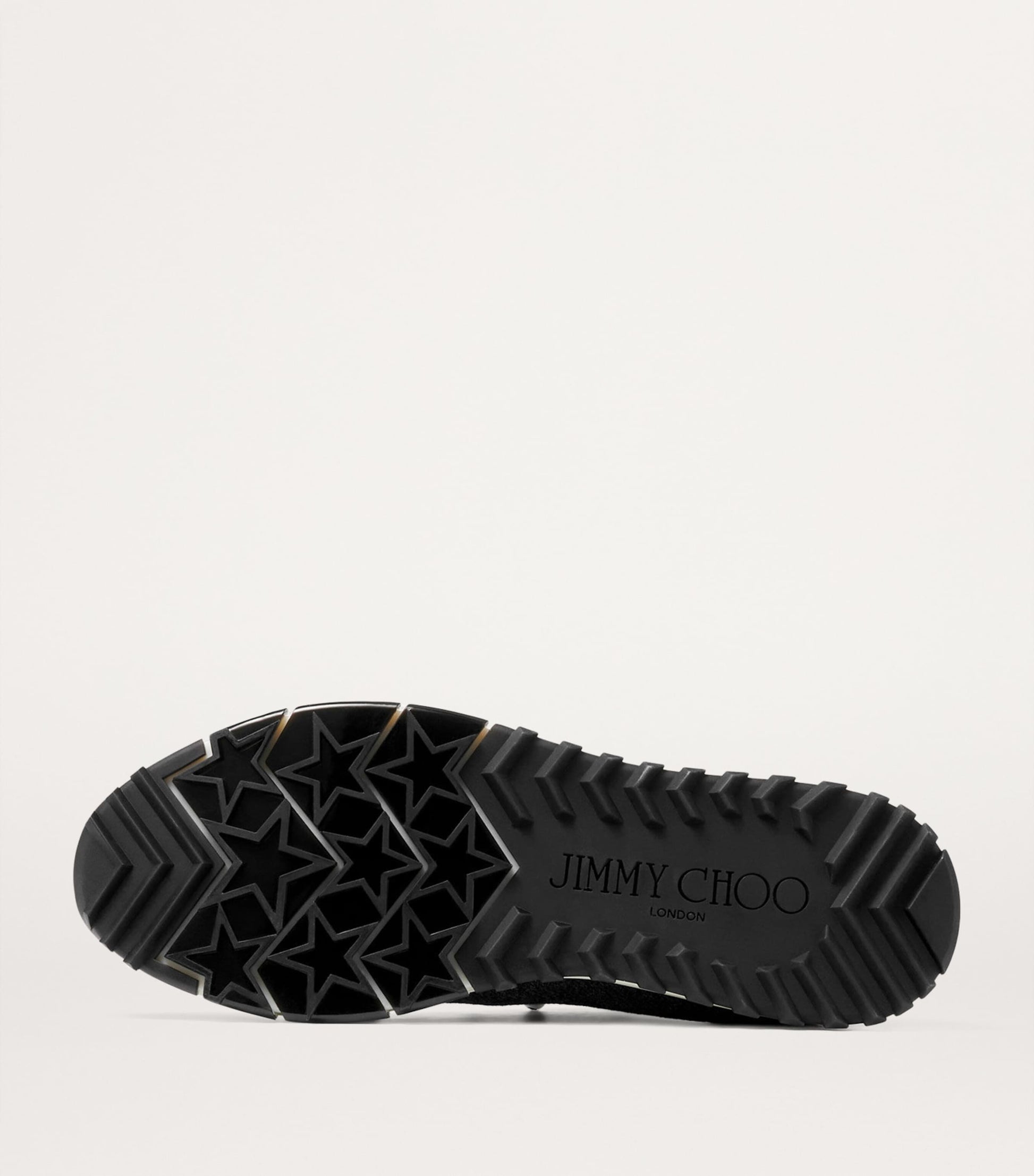 Jimmy Choo Black Veles Knitted Glitter Sneakers