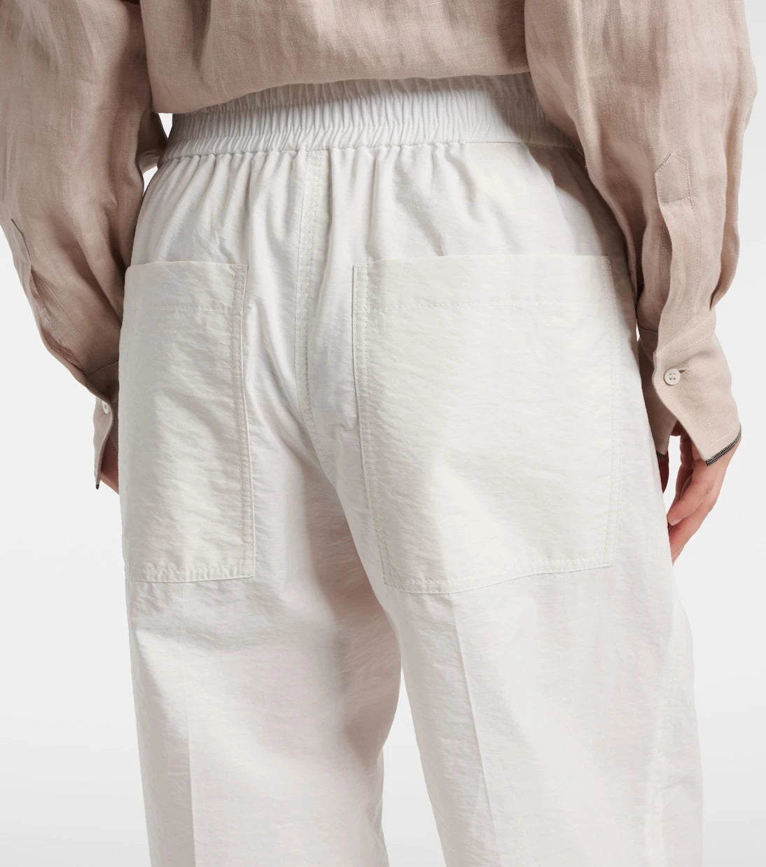 Brunello Cucinelli - Cotton-blend wide-leg pants