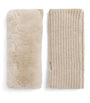 Yves Salomon Beige Rex Rabbit Mittens