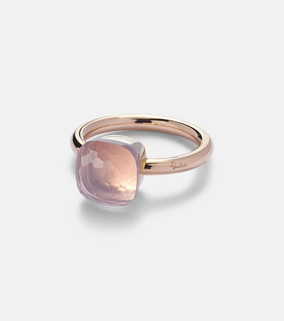 Pomellato - Nudo 18kt gold ring with rose quartz