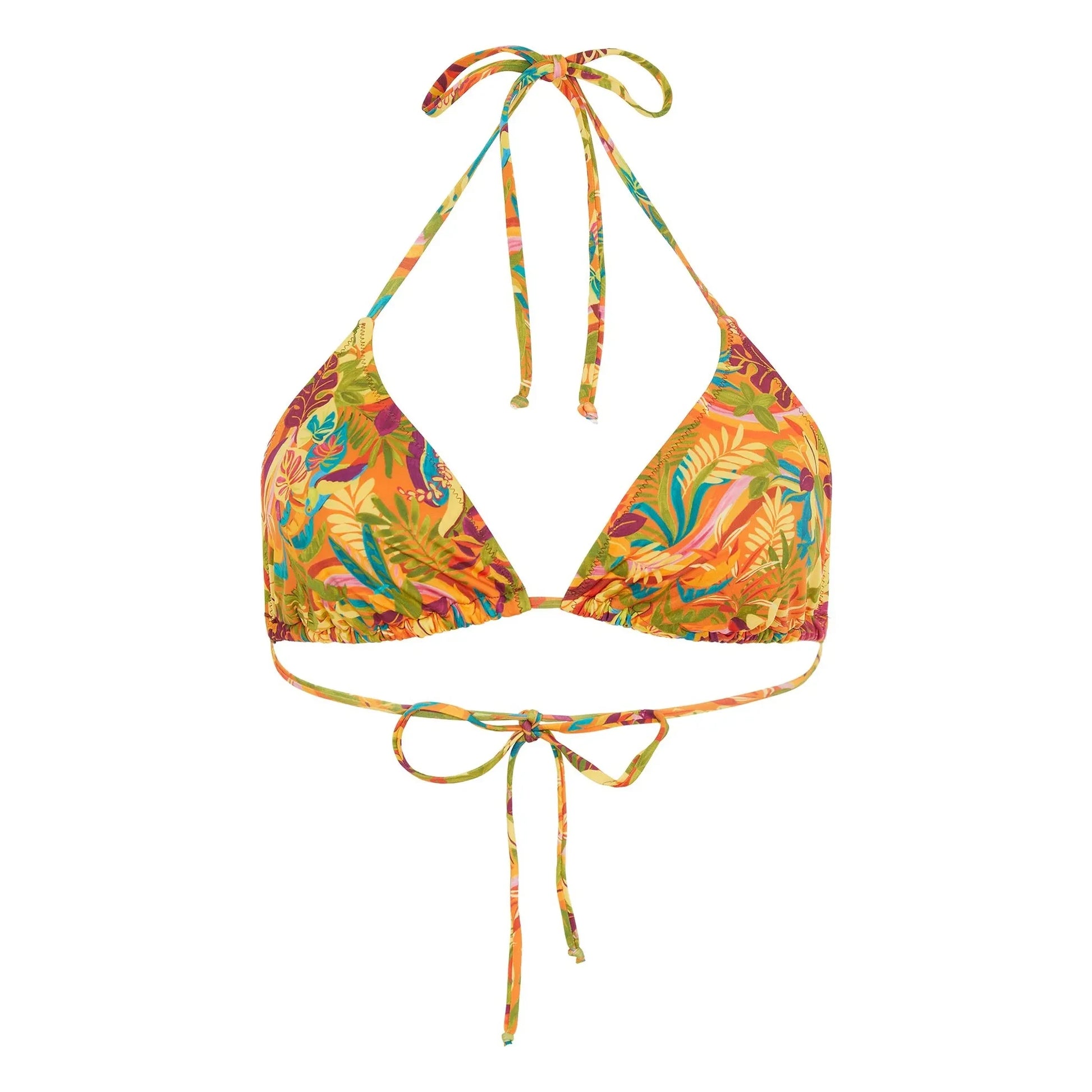 Momoni - Navy Print Swimsuit Top | Orange