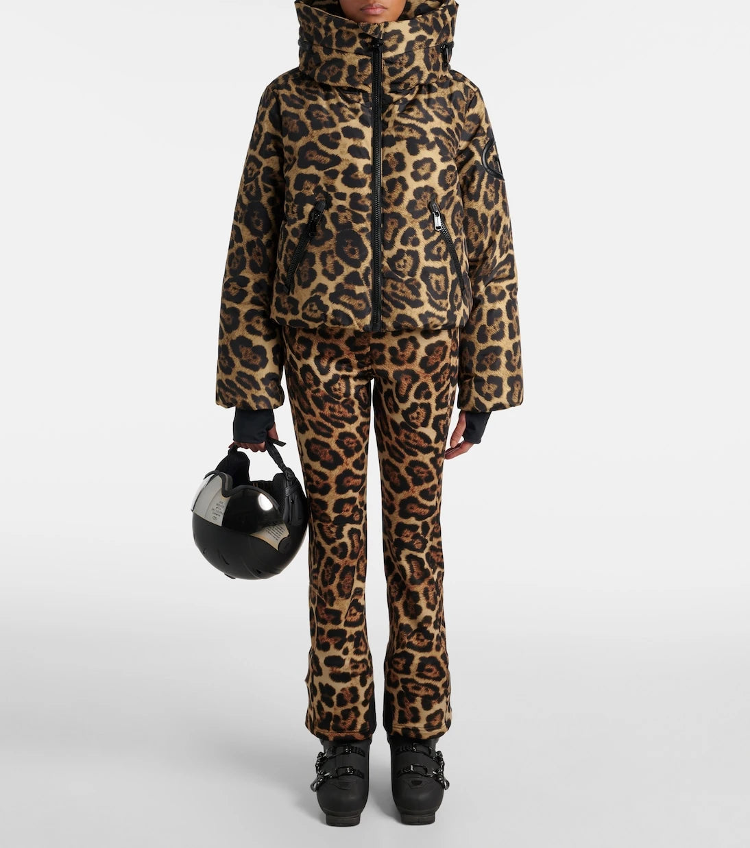 Goldbergh - Pantera leopard-print down ski jacket