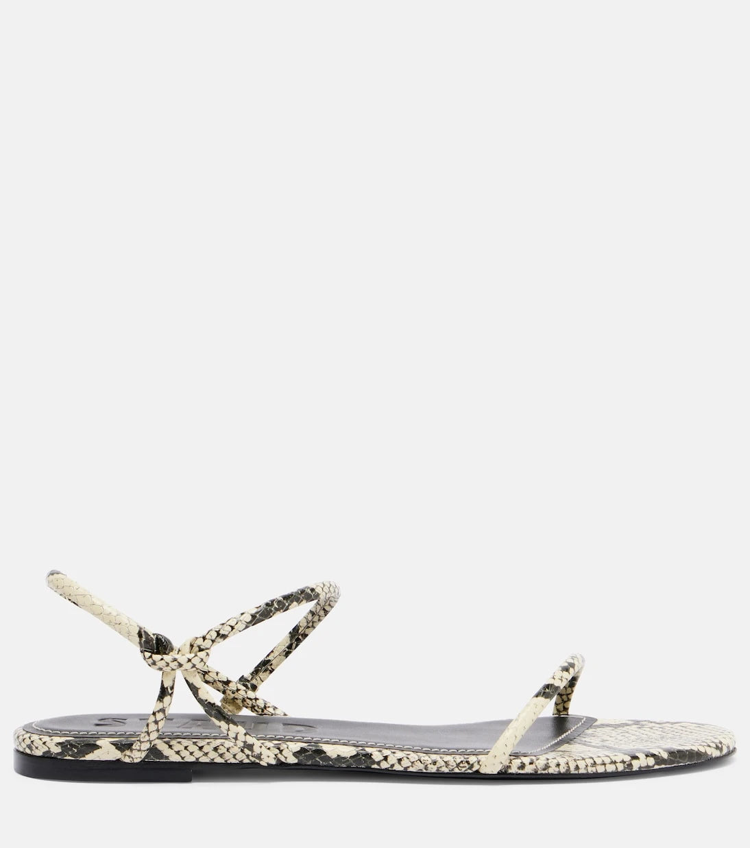 Staud - Laurel snake-effect leather sandals