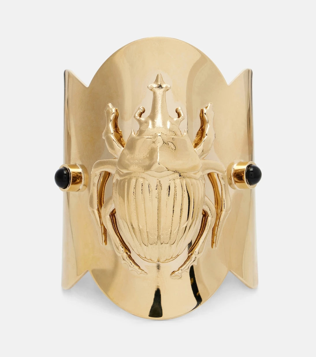 La DoubleJ - Scarab gold-plated cuff bracelet
