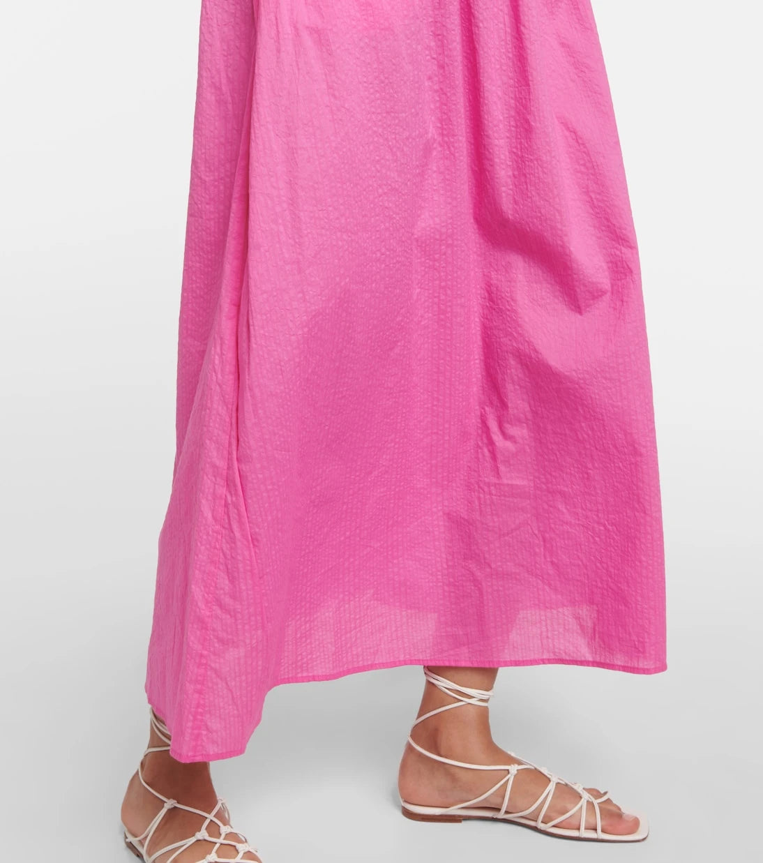 Marysia - Roset puff-sleeve cotton maxi dress