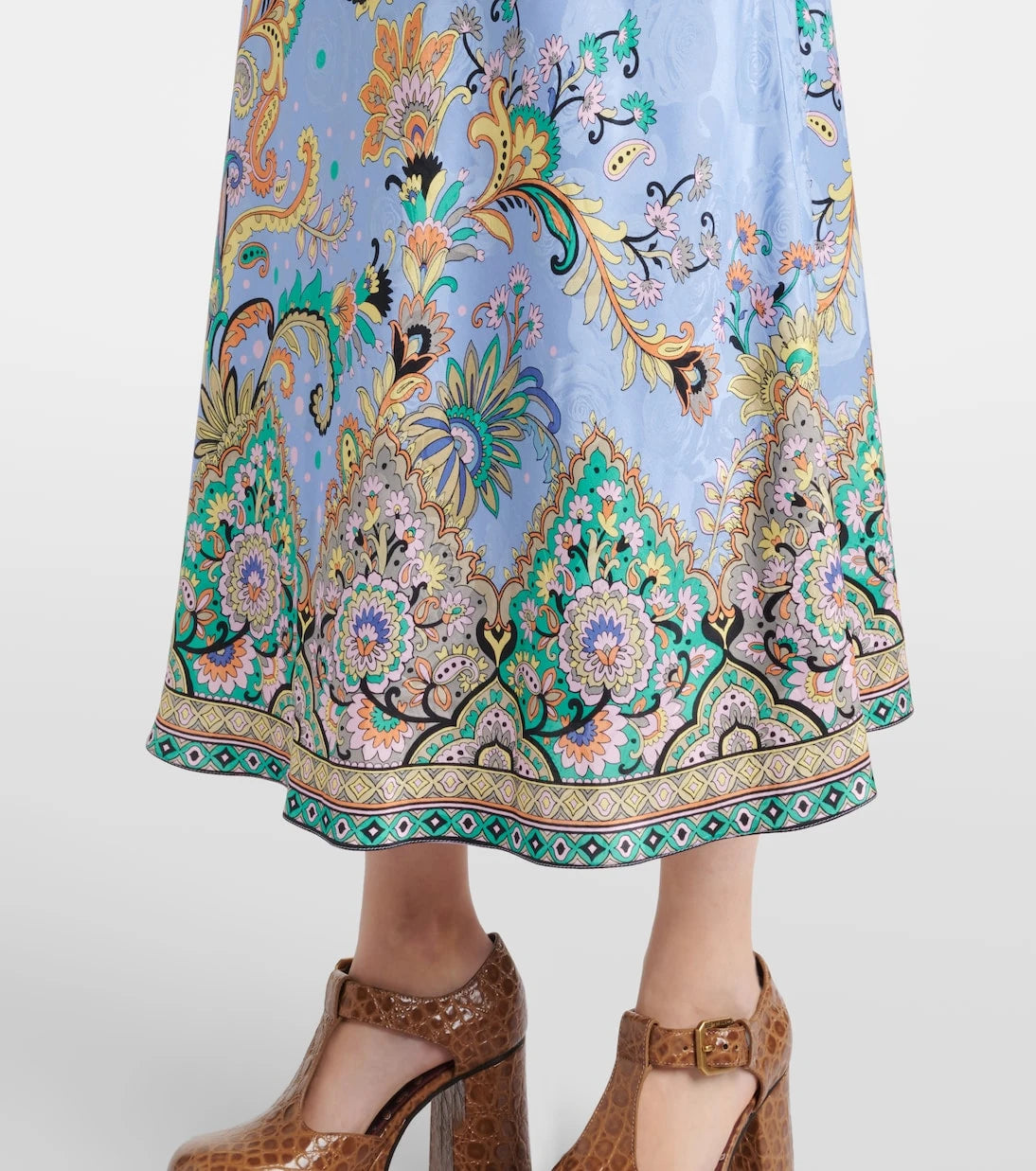 Etro - Paisley satin midi dress