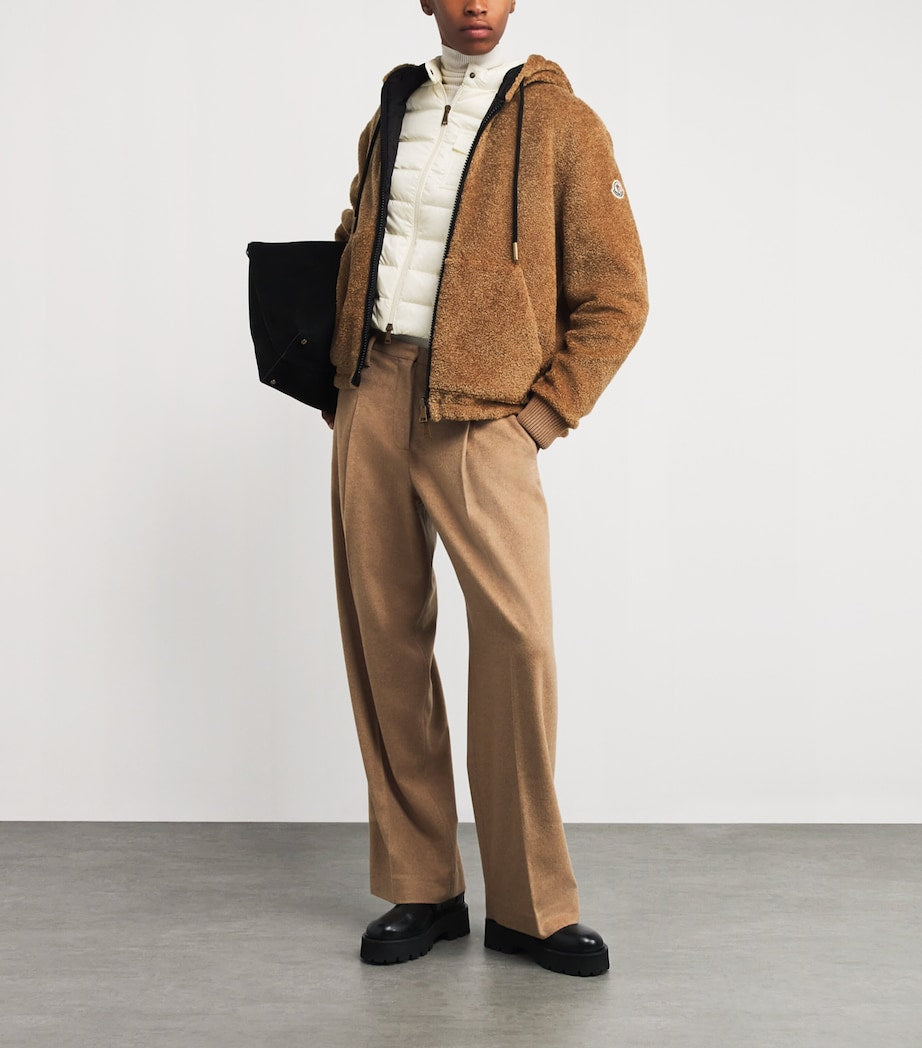 Moncler Yellow Reversible Teddy Padded Hoodie