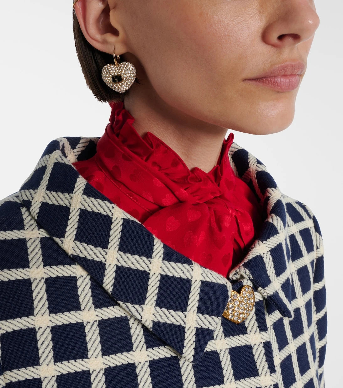 Valentino - Cœur Royale crystal-embellished earrings