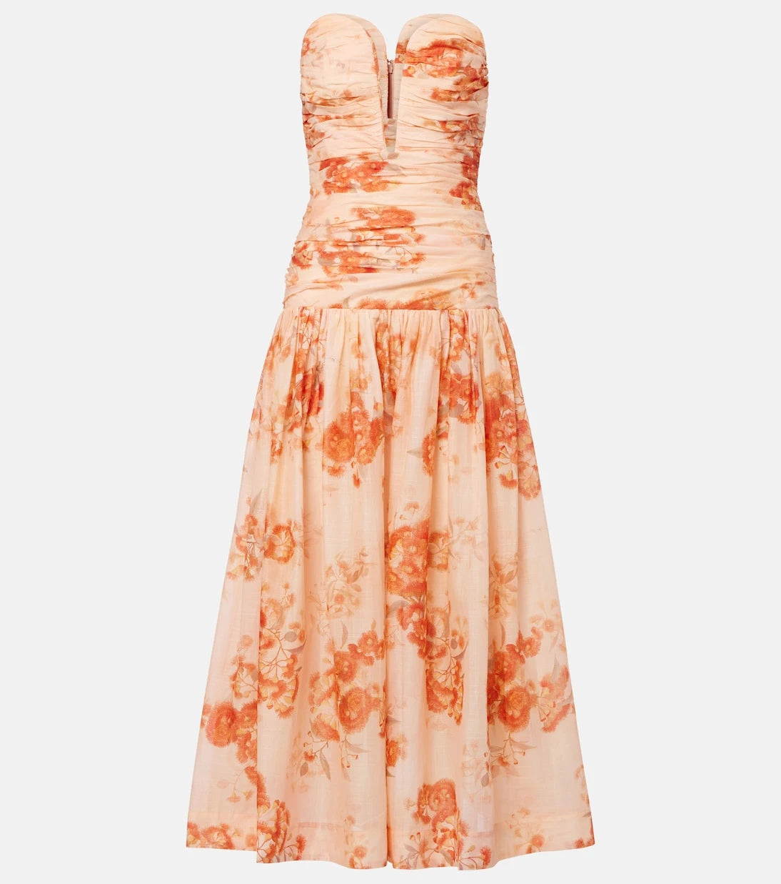 Zimmermann - Cascadian floral strapless midi dress