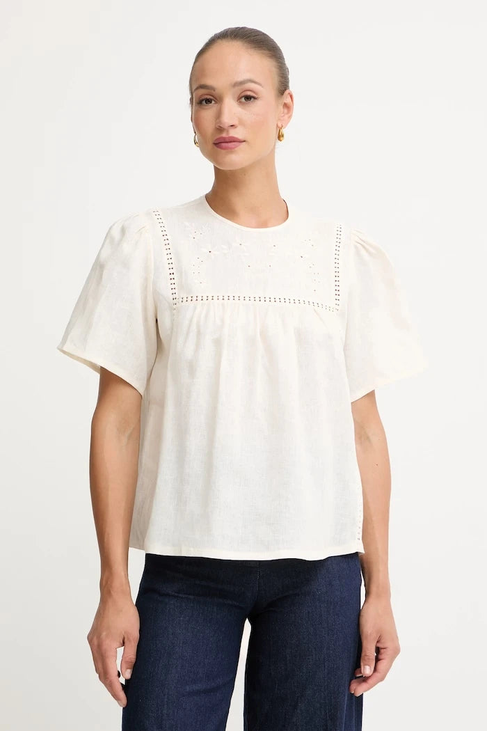 Weekend Max Mara блуза дамска от лен BACINO