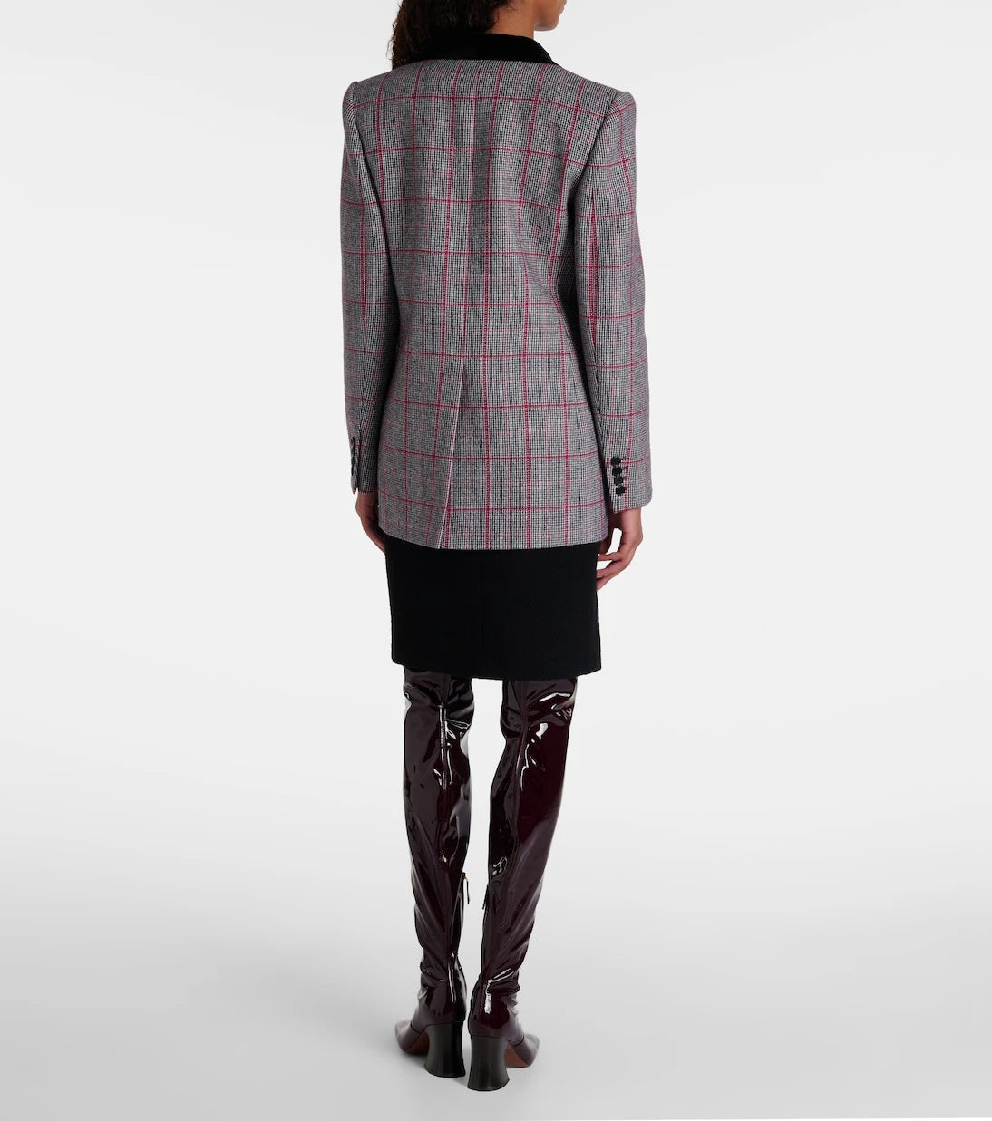 Chloé - Checked double-breasted wool jacket
