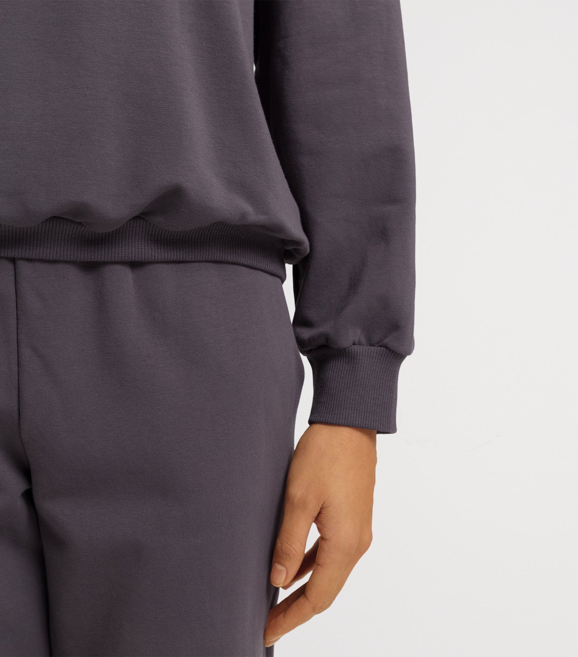 Hanro Black Organic Cotton-Blend Natural Living Sweatshirt