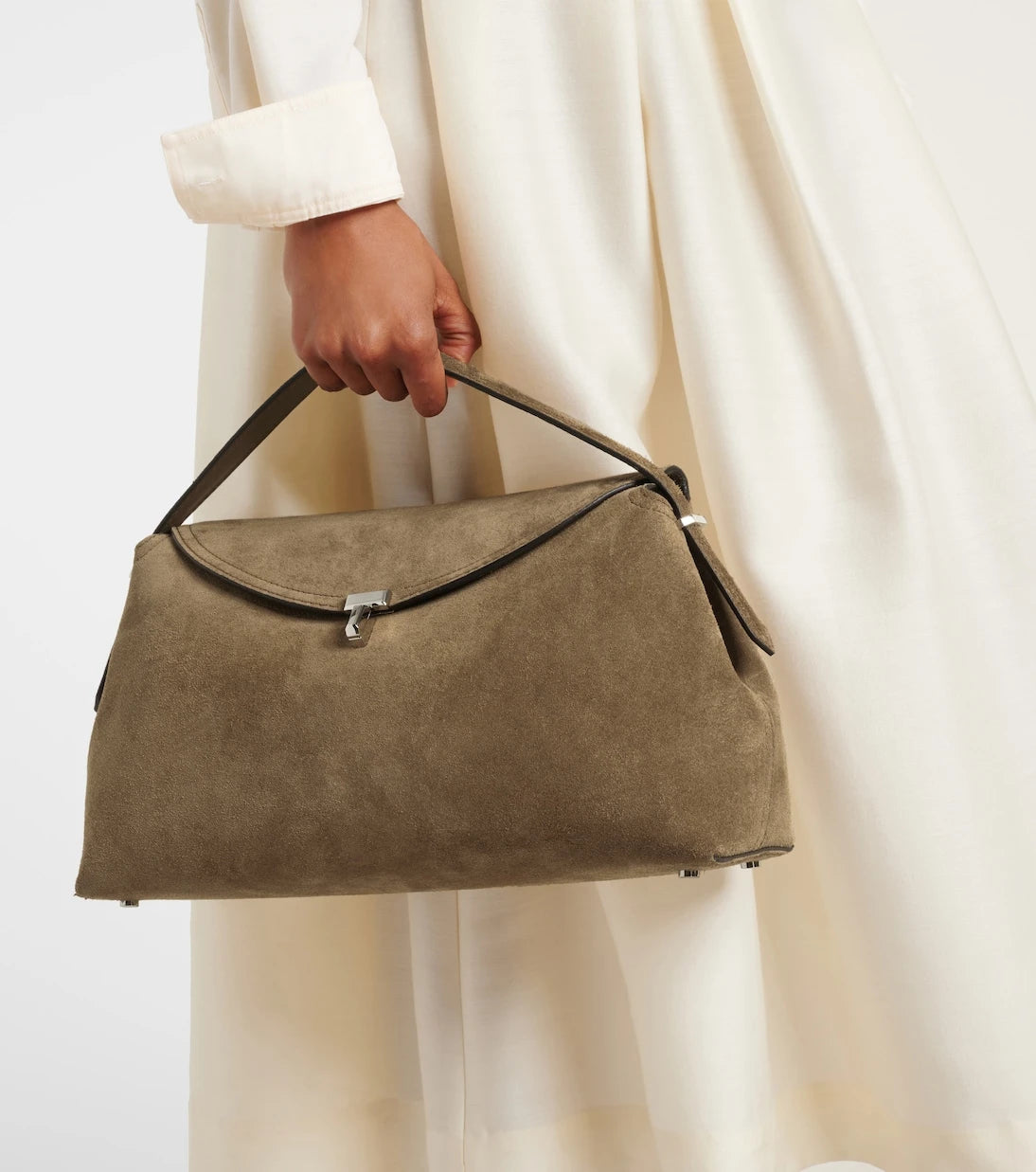 Toteme - T-Lock süet tote çanta