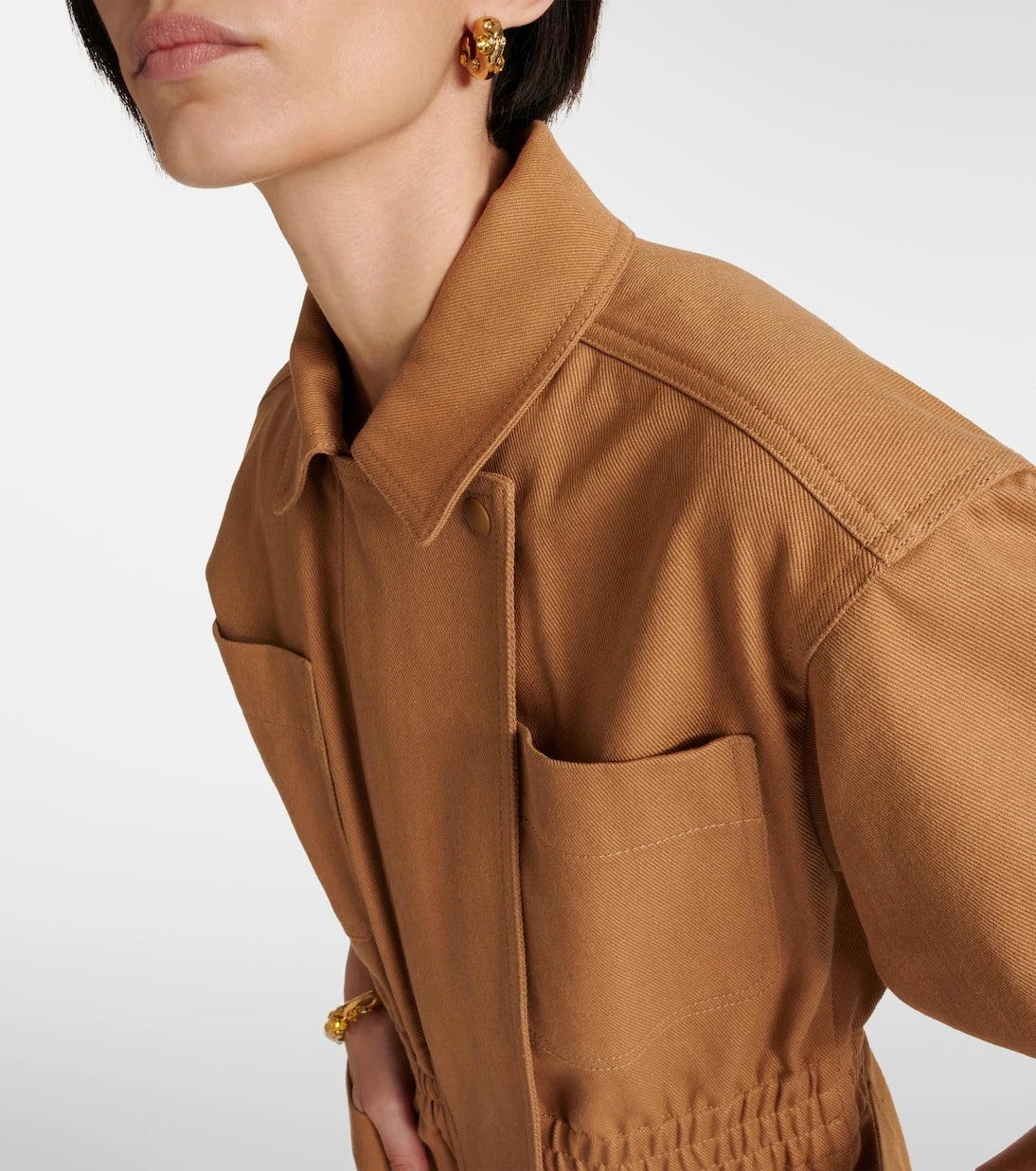 Max Mara - Angora cotton drill playsuit