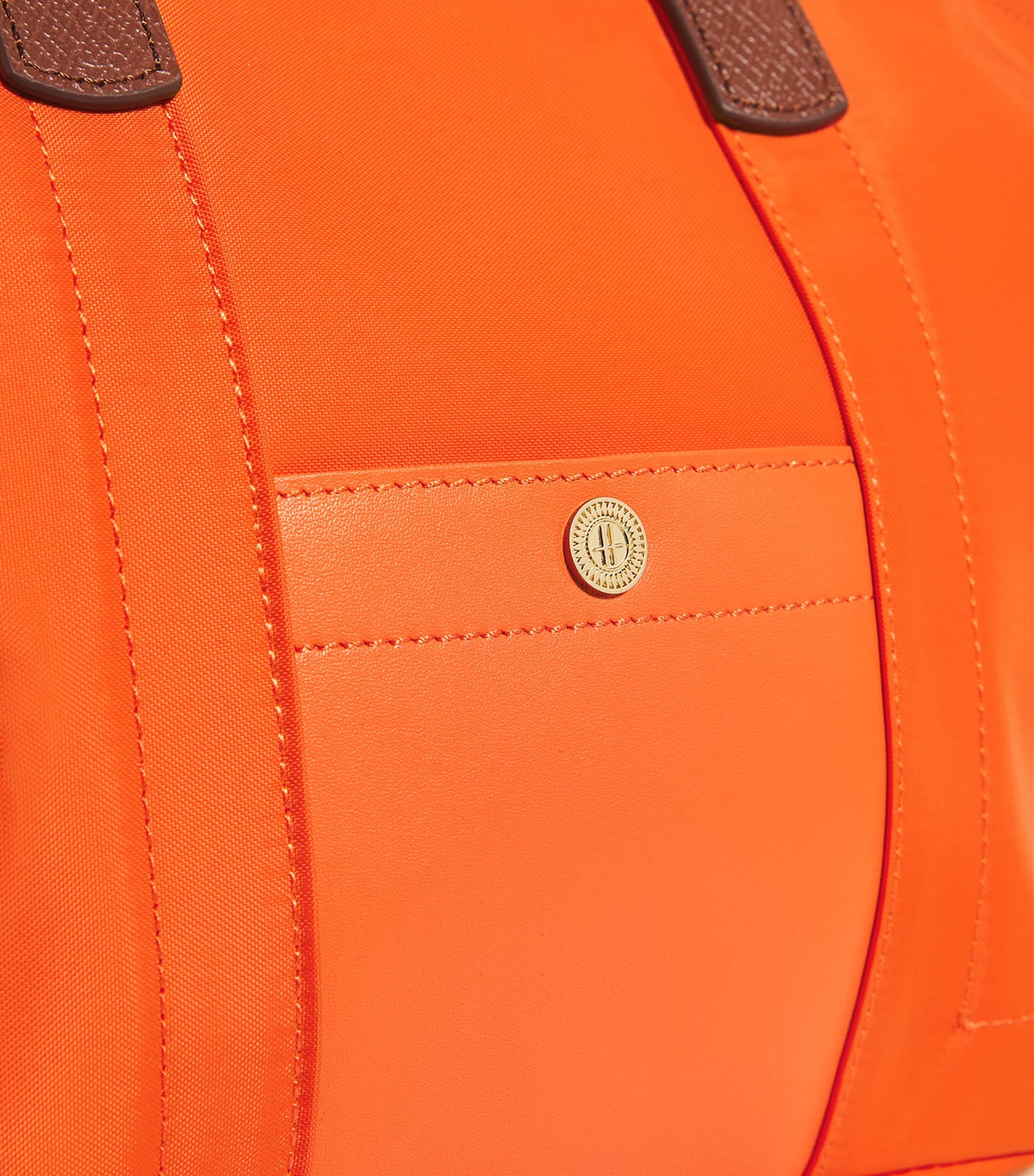 Orange Grab Nylon Tote Bag